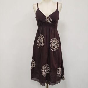 Derek Heart Womens Y2K Forest Fairy Babydoll Dress Size M Festival Boho Hippie